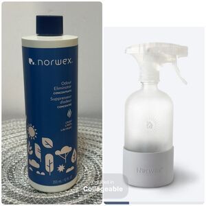 Norwex Forever Bottle with Sprayer and Odour Eliminator in Crisp Linen NWT